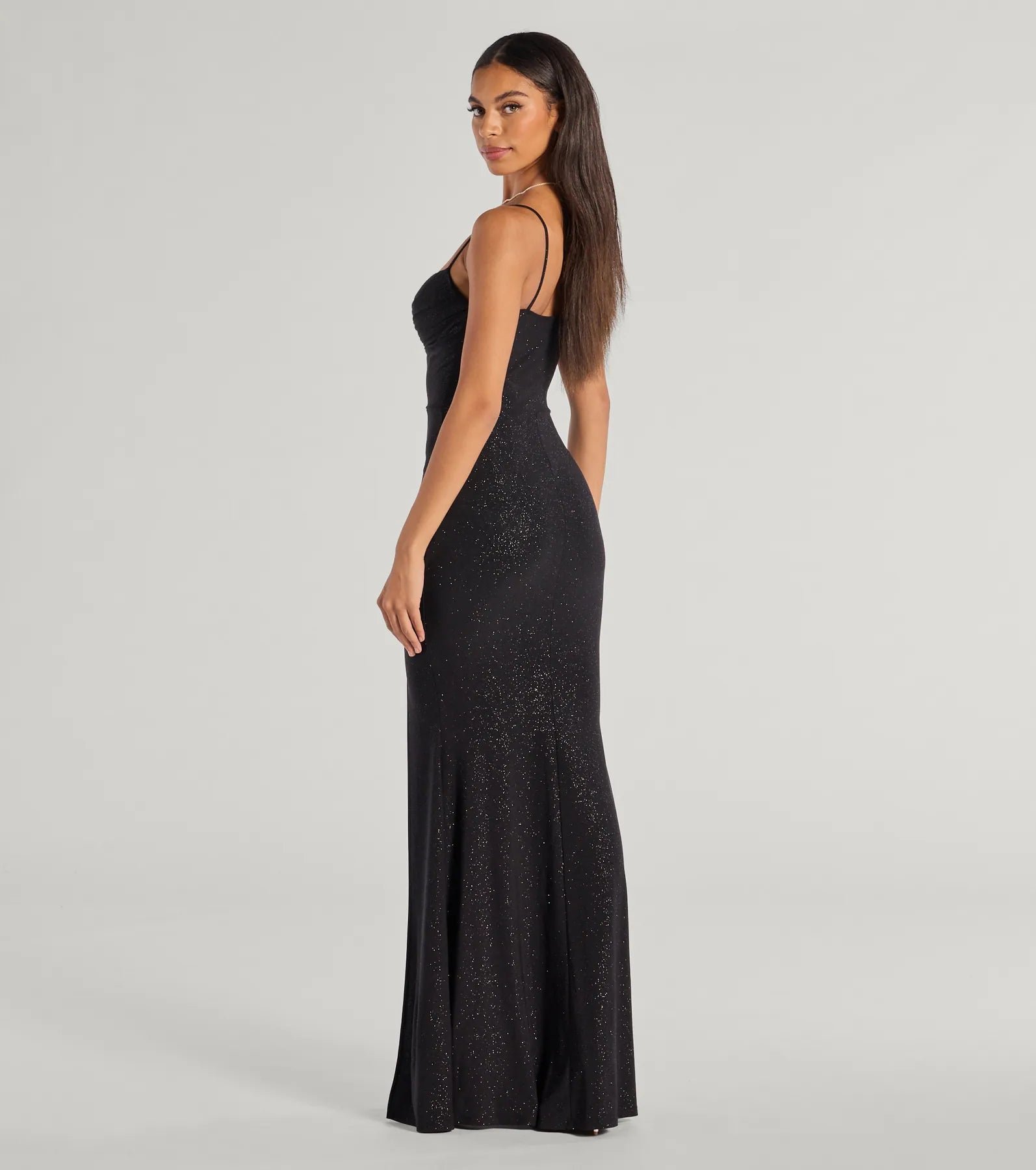 Astrid High-Slit Glitter Mermaid Dress - Image 2