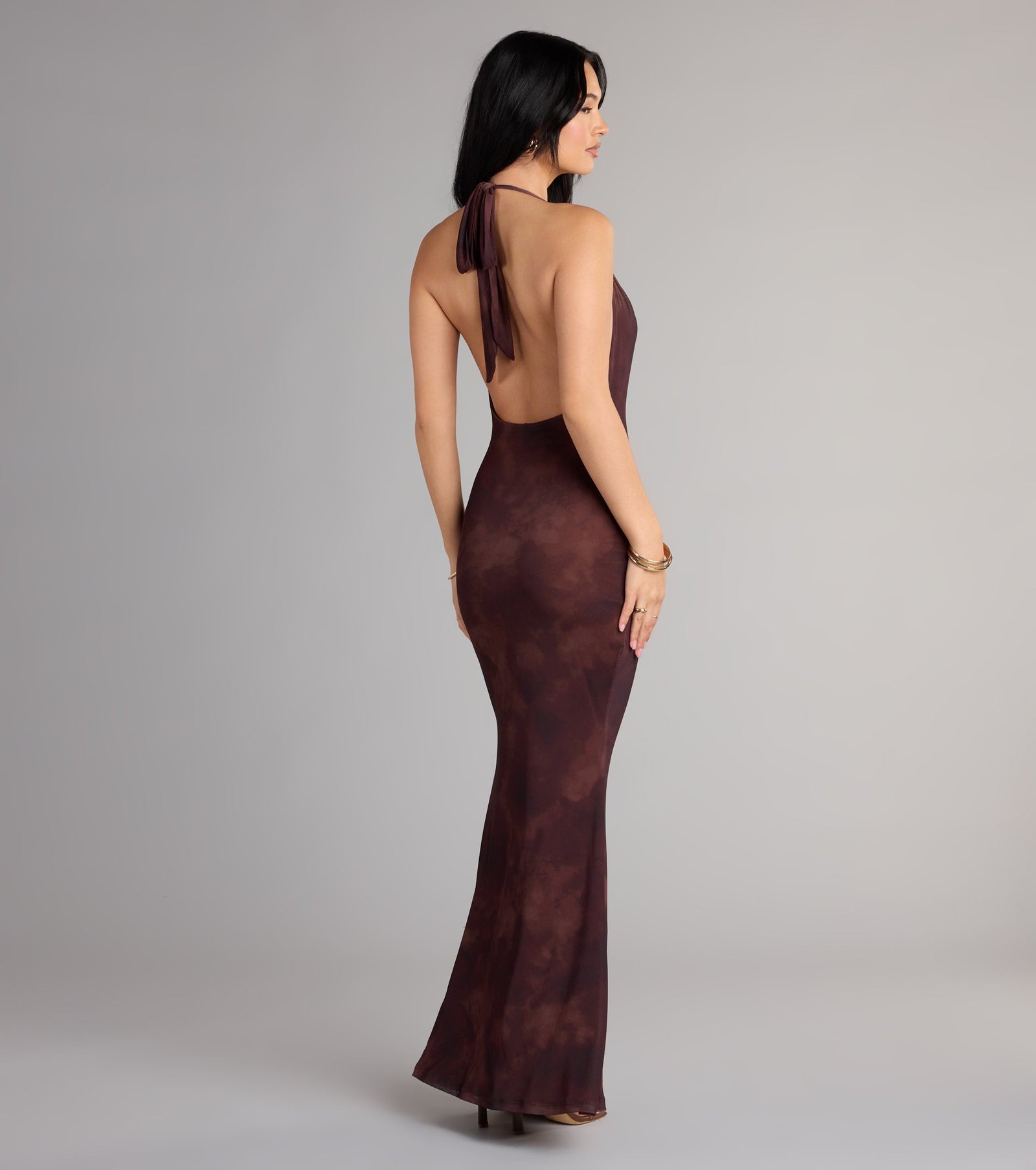 High Drama Halter Cowl Neck Maxi Dress - Image 2
