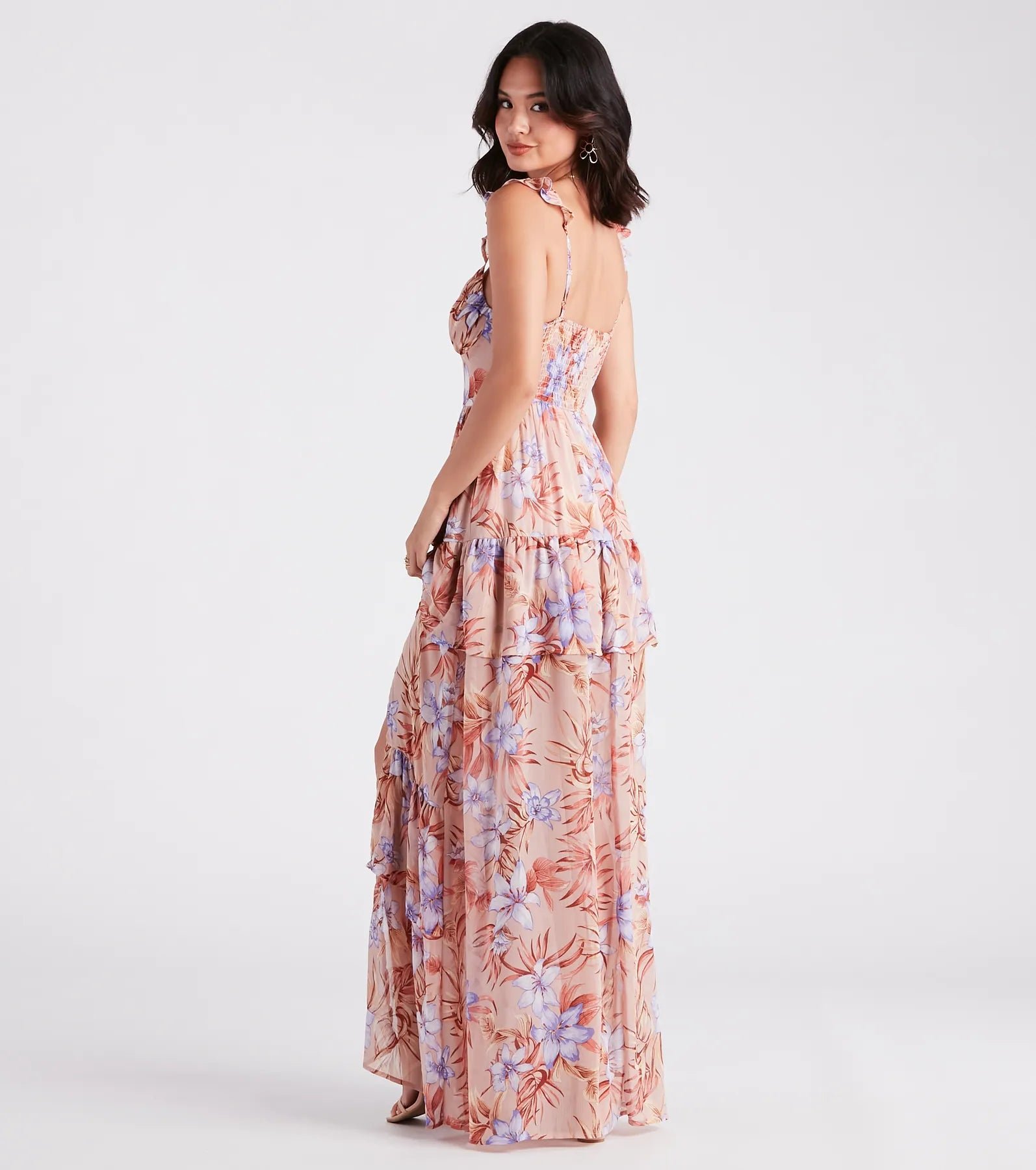 Enchanting Entrance Chiffon Floral Maxi Dress - Image 2
